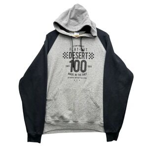 Jerzees NuBlend Hoodie Men's XL Gray Black Graphic Desert 100 Motorcycle Club